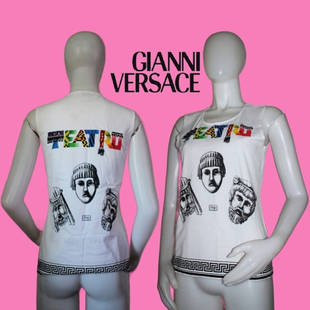 🎭 1992 Vintage Gianni Versace Opera Balletto Teatro Cinema Printed Top Shirt